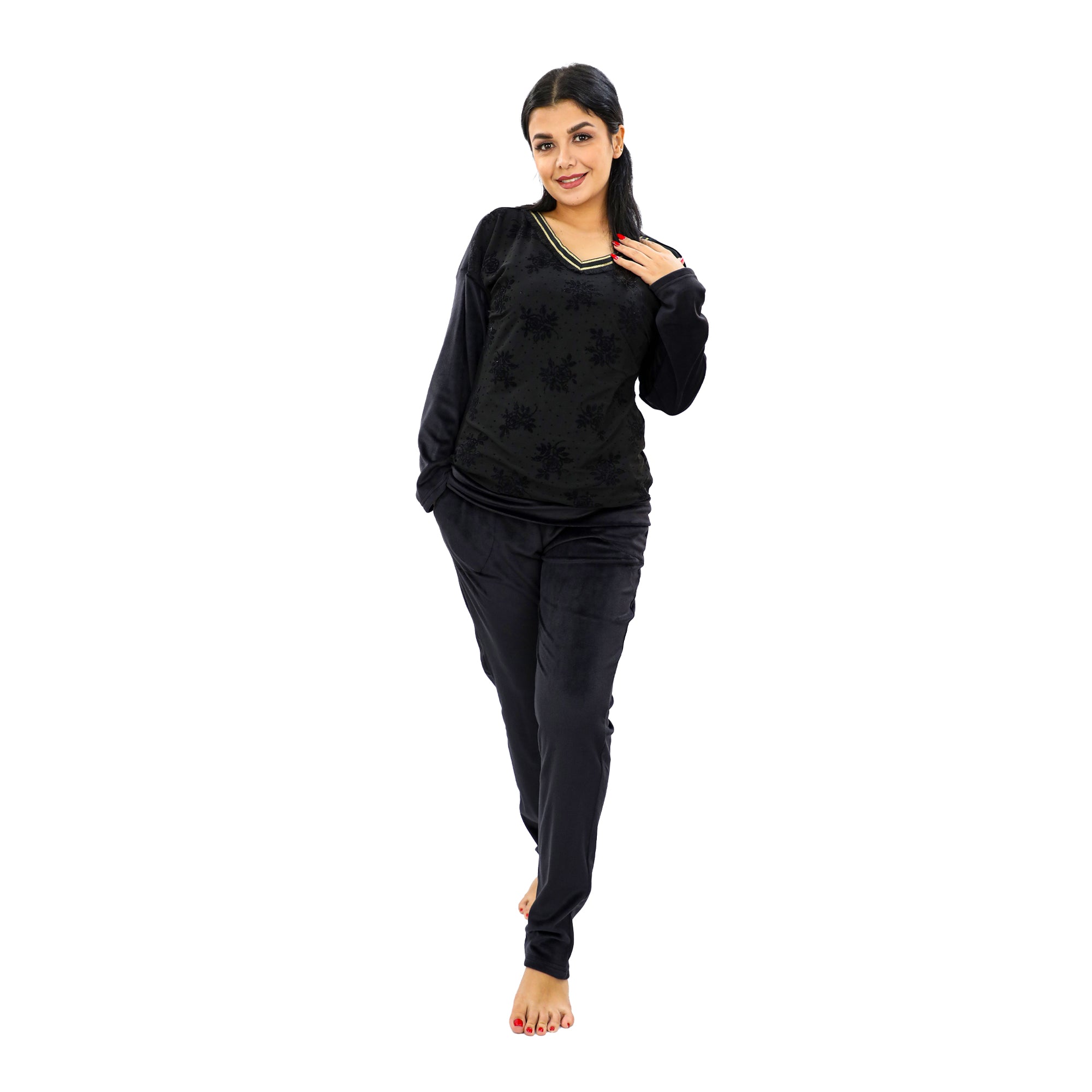 Women's Winter Pajamas - Velvet Material