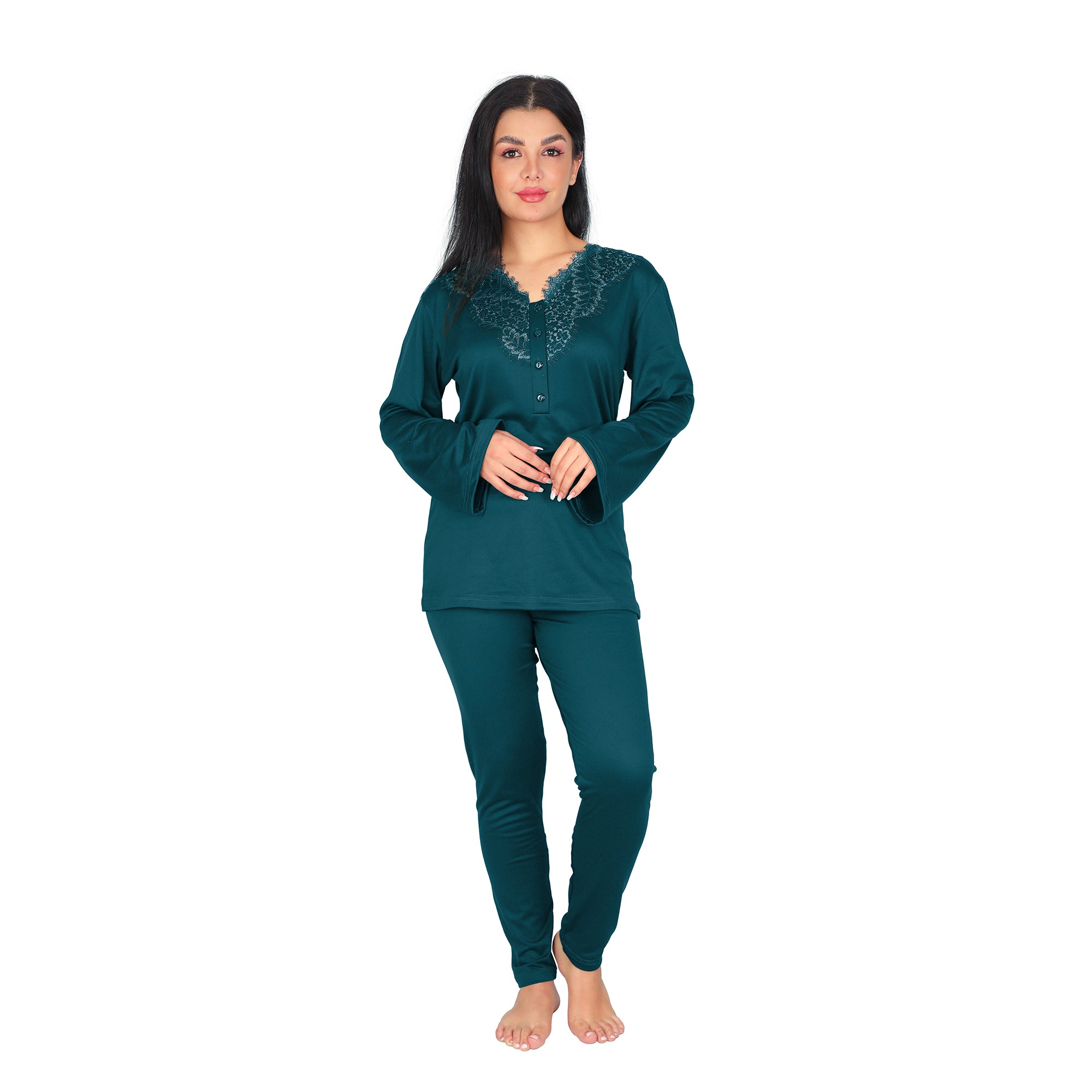 Women's lace-trimmed pajamas