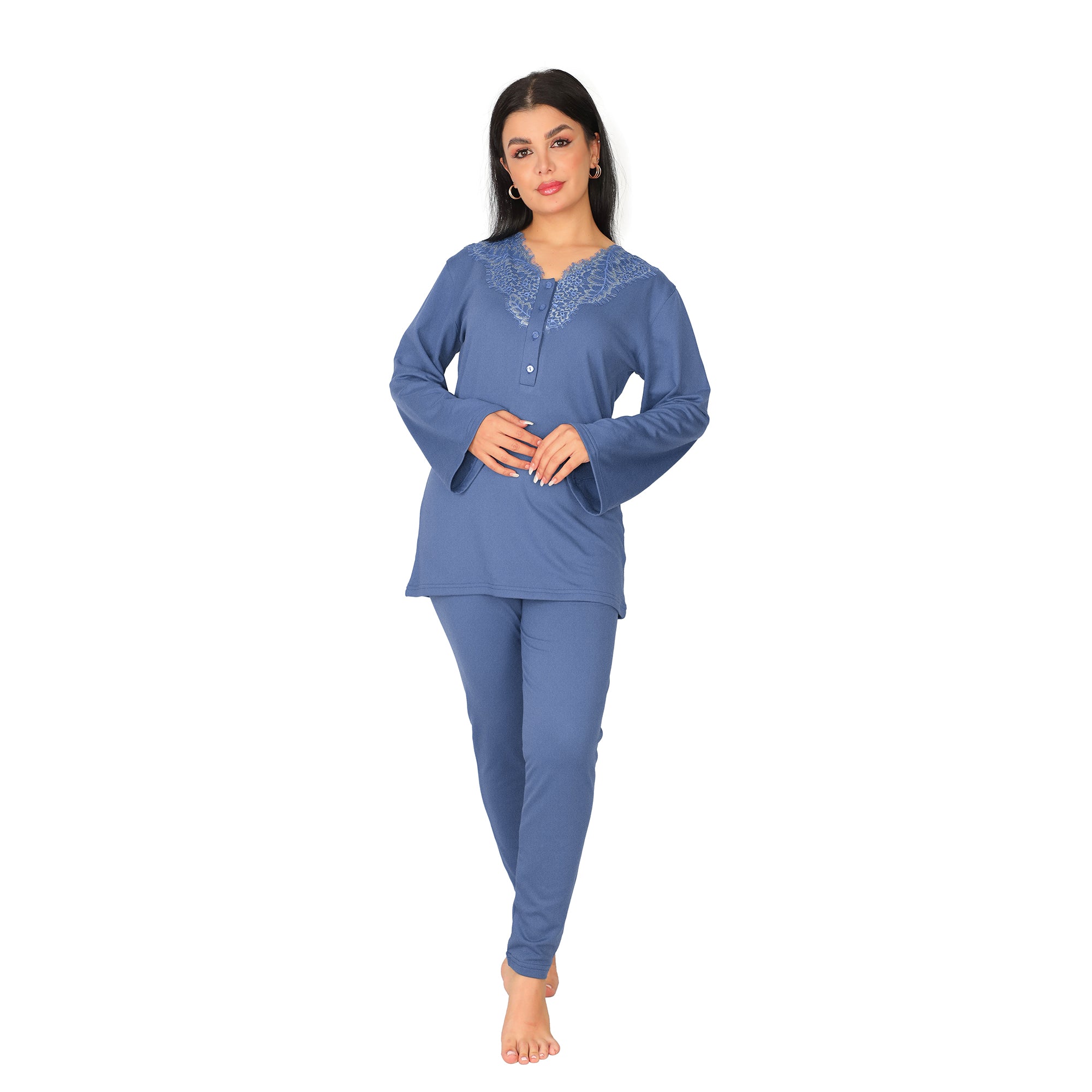 Women's lace-trimmed pajamas
