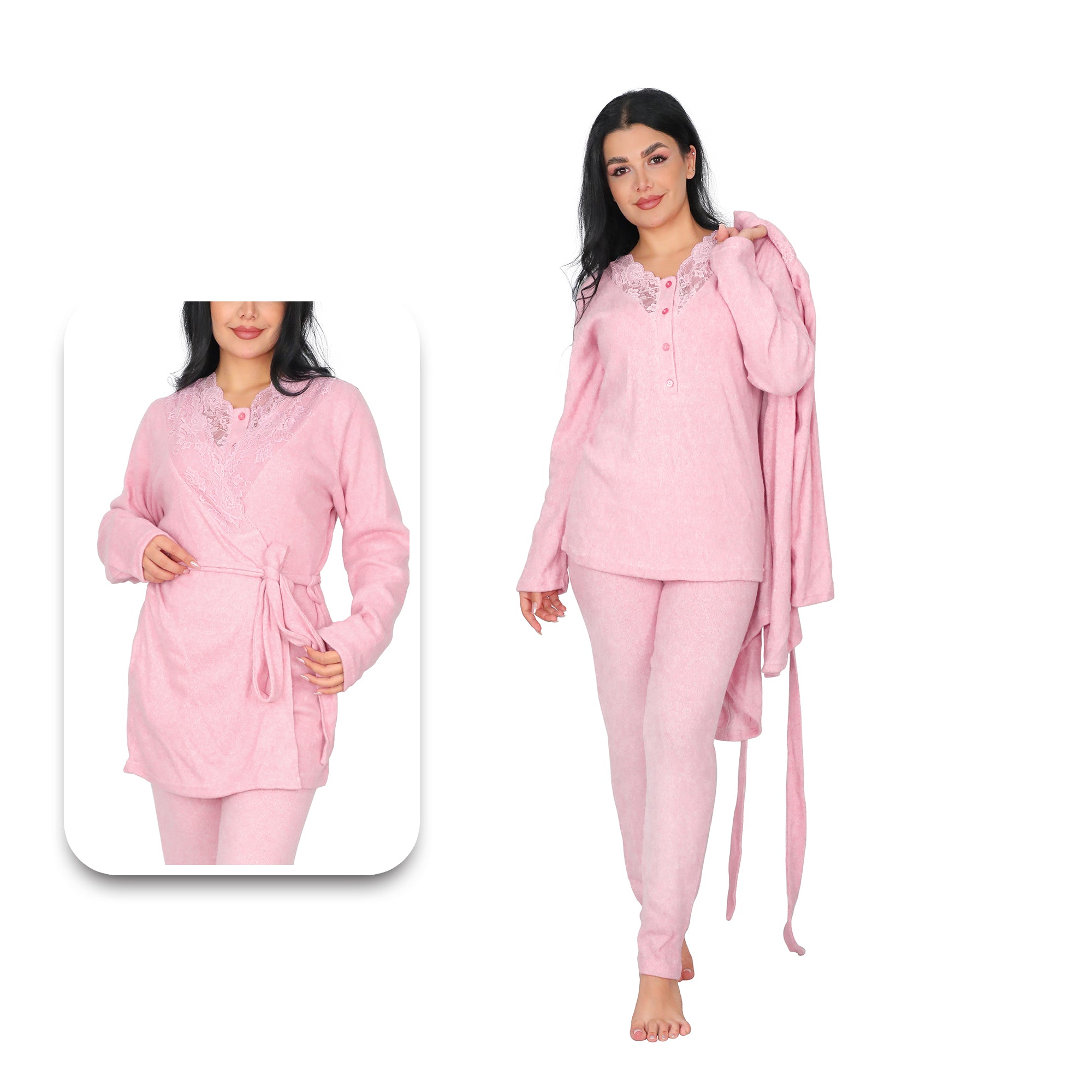 Elegant 3-Piece Women's Loungewear Set